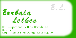 borbala lelkes business card